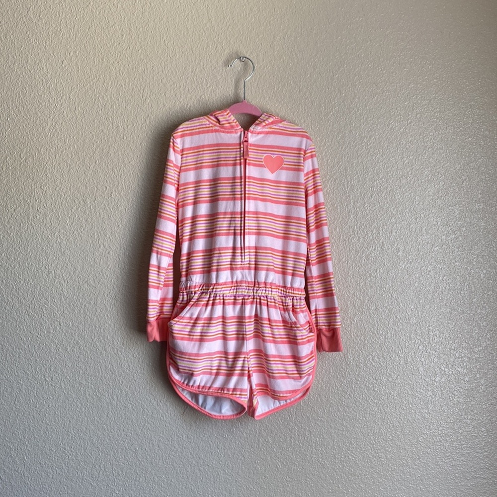 5/$15 Cat & Jack Zip Up Romper Jumpsuit Lounge Sleepwear Size XS 4/5